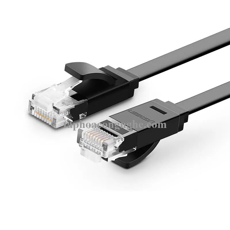 Ugreen 50172 0.5M màu Đen Cáp mạng LAN CAT6 dây dẹt NW102 30050172